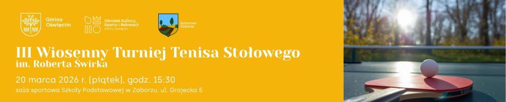 Wiosenny Turniej Tenisa Stołowego w Zaborzu