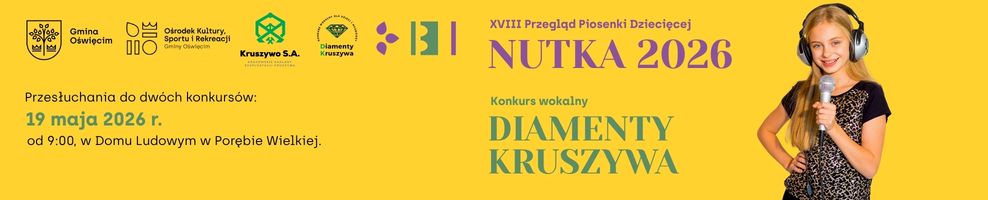 Konkursy wokalne Nutka 2026 i Diamenty Kruszywa